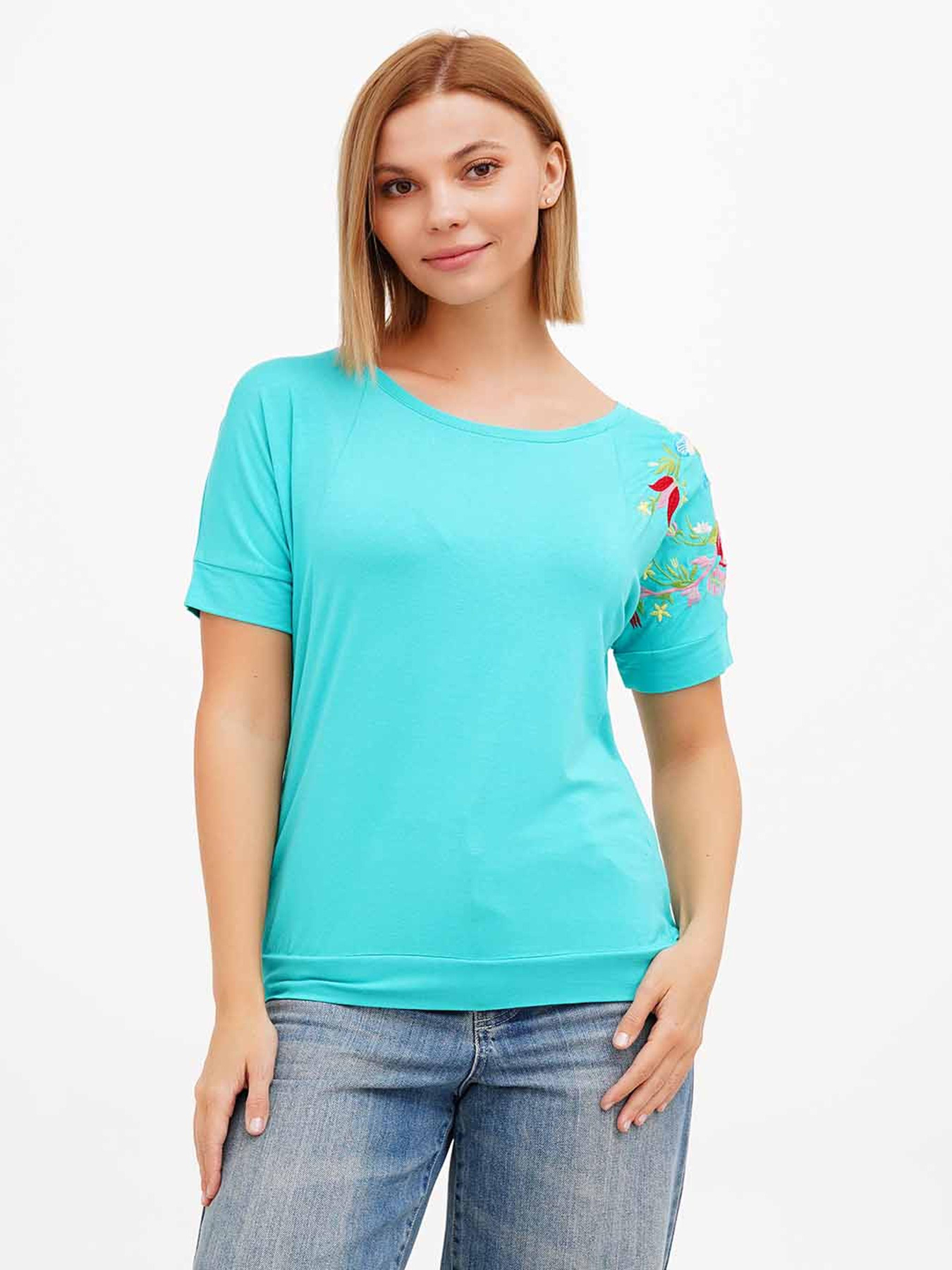 Футболка Sassofono модель A272-SF-1639_мятный Фото