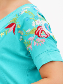 Футболка Sassofono модель A272-SF-1639_мятный Фото