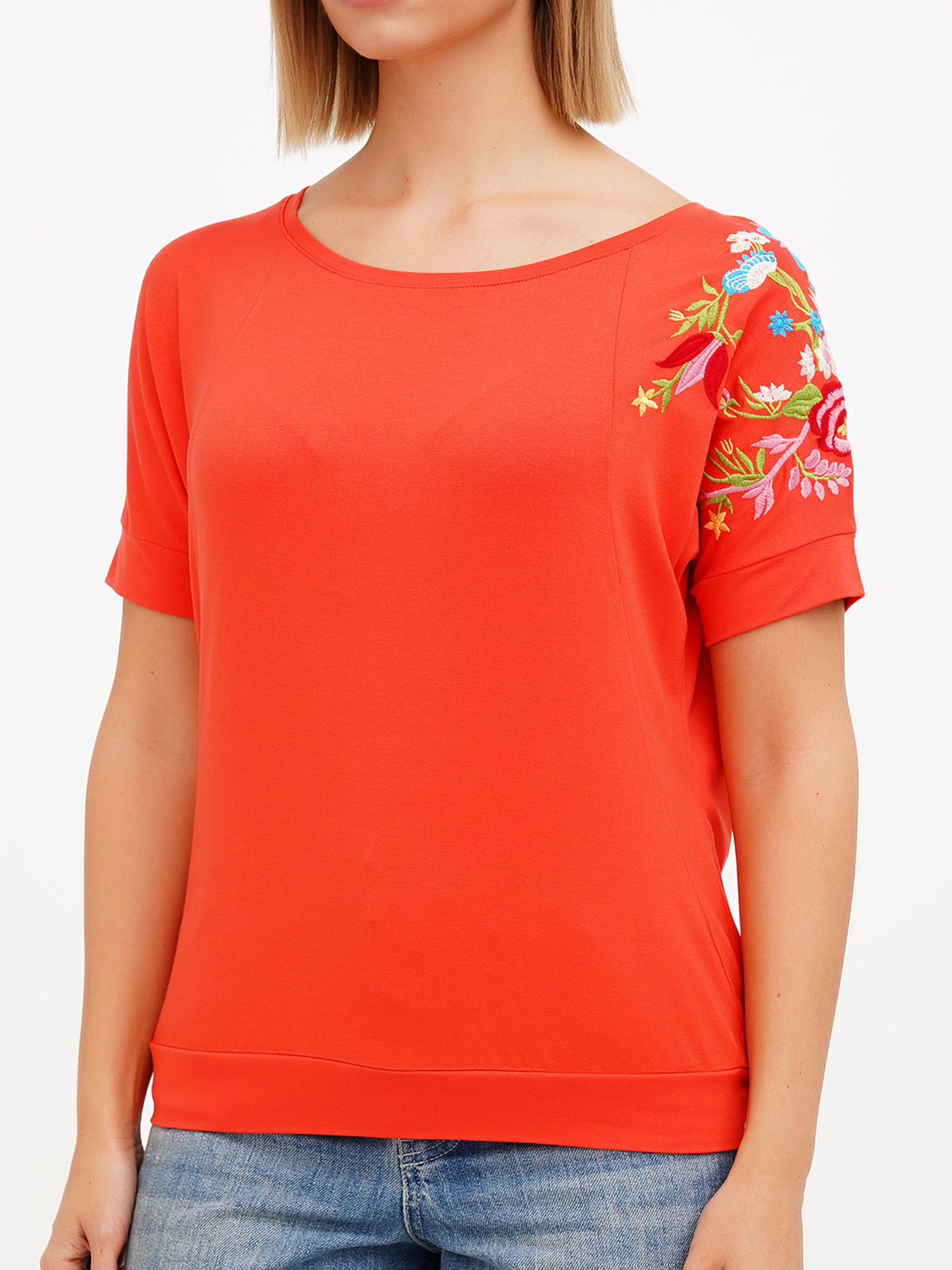 Футболка Sassofono модель A272-SF-1639_кораловий Фото