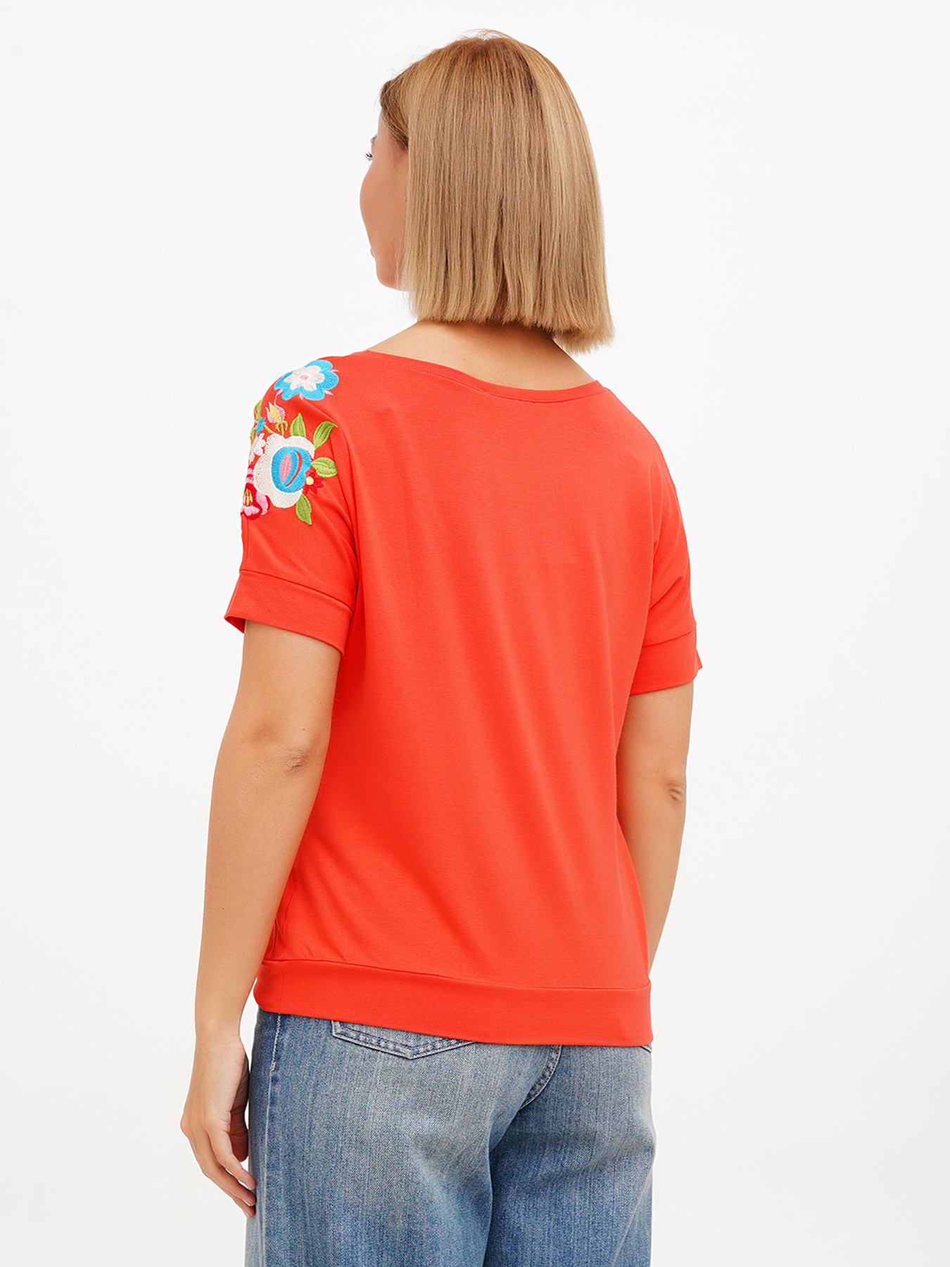 Футболка Sassofono модель A272-SF-1639_кораловий Фото