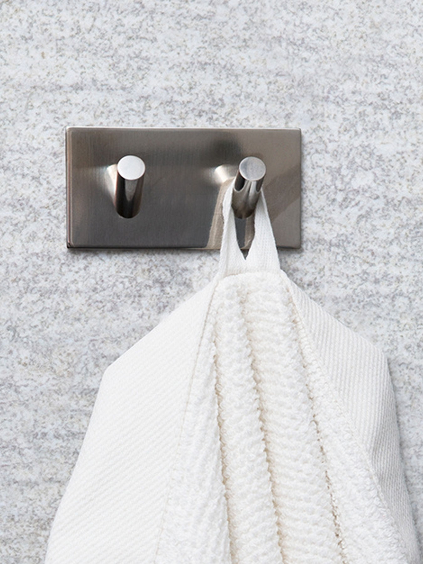 Крючок двойной клеящийся из полированной нержавеющей стали MBM MY HOME модель HSS-503/2S PSS Фото