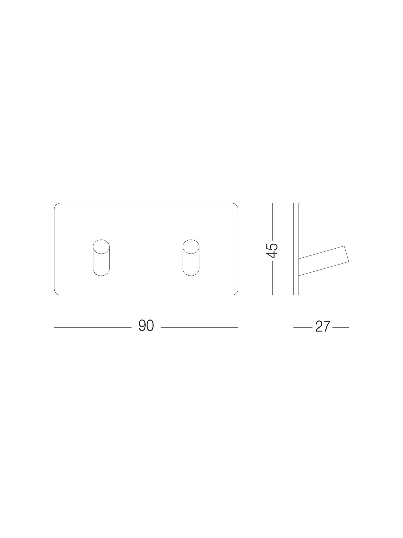 Гачок подвійний клейкий з нержавіючої сталі MBM HOME модель HSS-503/2S SS Фото
