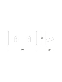 Гачок подвійний клейкий з нержавіючої сталі MBM HOME модель HSS-503/2S SS Фото