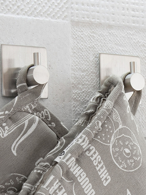 Крючок квадратный клеящийся из нержавеющей стали MBM MY HOME модель HSS-502S SS Фото