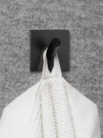 Гачок квадратний клейкий з нержавіючої сталі чорний MBM HOME модель HSS-503S BLACK Гачок квадратний клейкий з нержавіючої сталі чорний MBM HOME модель HSS-503S BLACK Фото