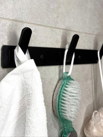 Вешалка на 3 крючка черная MBM MY HOME модель HA-01/3 BLACK Фото