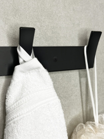 Вешалка на 3 крючка черная MBM MY HOME модель HA-02/3 BLACK Фото