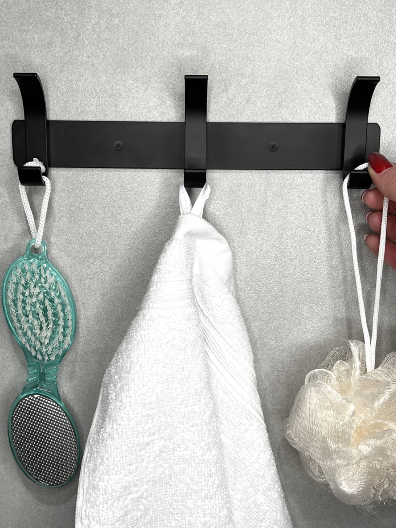 Вішалка на 3 гачки чорна MBM HOME модель HA-04/3 BLACK Фото