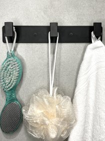 Вешалка на 3 крючка черная MBM MY HOME модель HA-05/3 BLACK Фото