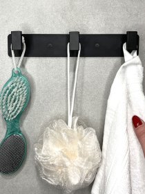 Вешалка на 3 крючка черная MBM MY HOME модель HA-05/3 BLACK Фото