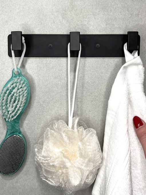 Вішалка на 3 гачки чорна MBM HOME модель HA-05/3 BLACK Фото