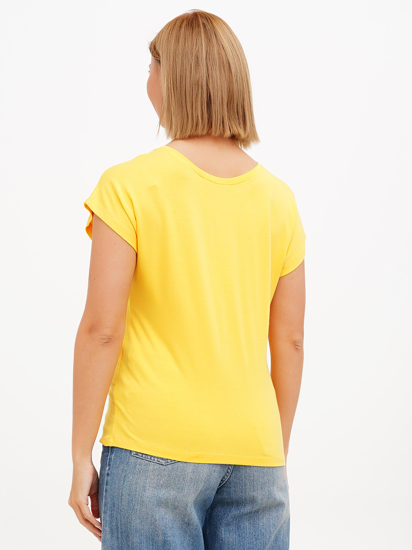 Футболка Sassofono модель A272-SF-1641_жёлтый Фото