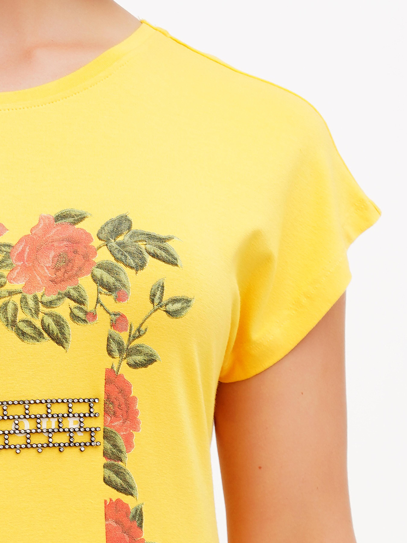 Футболка Sassofono модель A272-SF-1641_жёлтый Фото