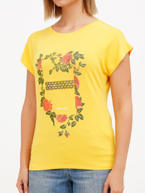 Футболка Sassofono модель A272-SF-1641_жёлтый Фото