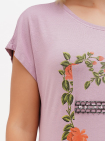 Футболка Sassofono модель A272-SF-1641_сиреневый Фото