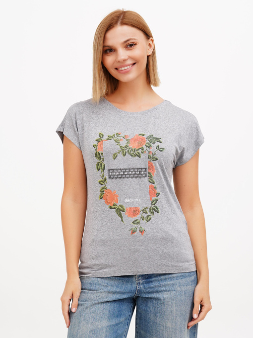 Футболка Sassofono модель A272-SF-1641_серый Фото