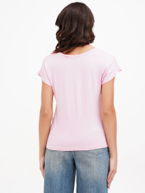 Футболка Sassofono модель A272-SF-1641_пудровый Фото