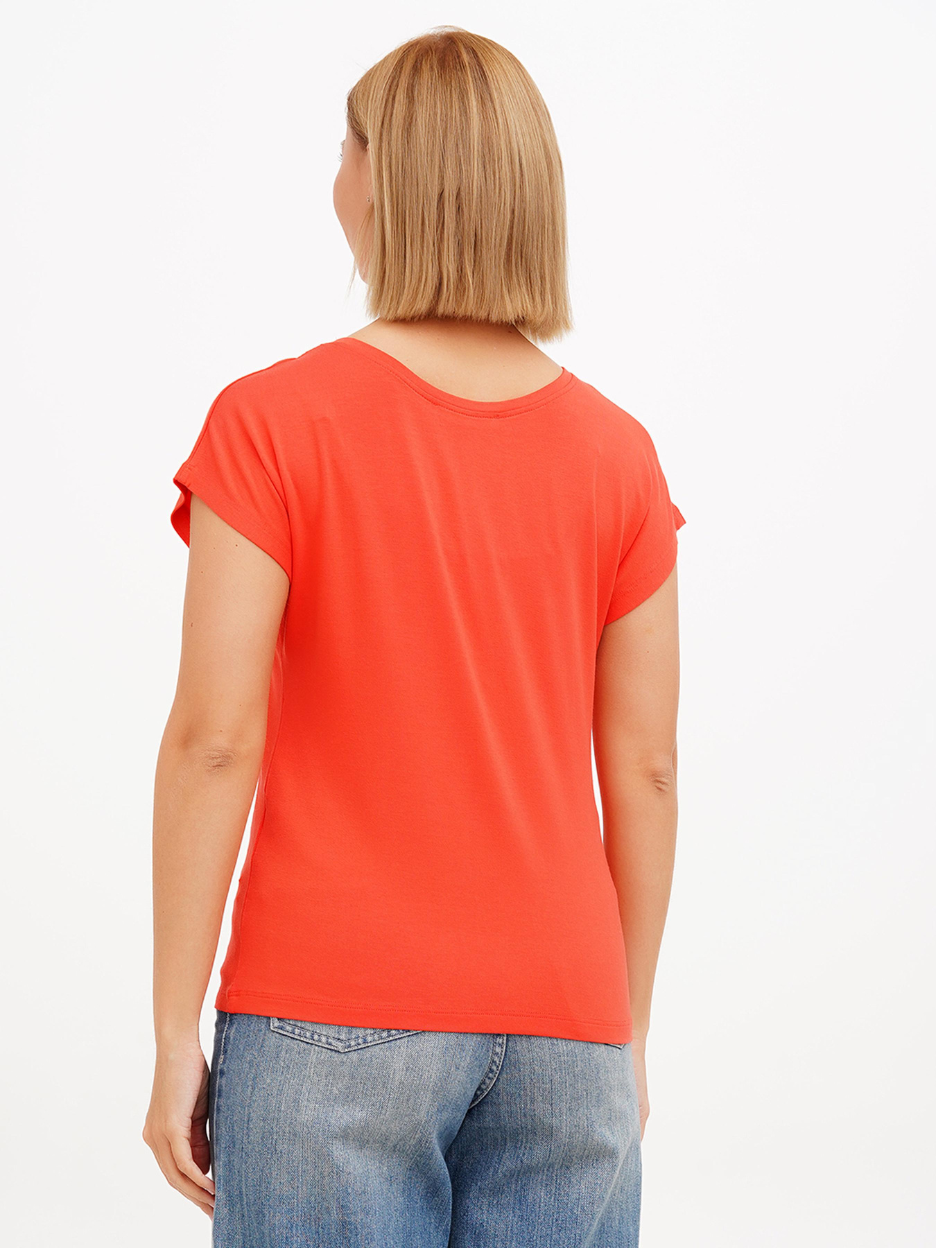 Футболка Sassofono модель A272-SF-1641_кораловый Фото