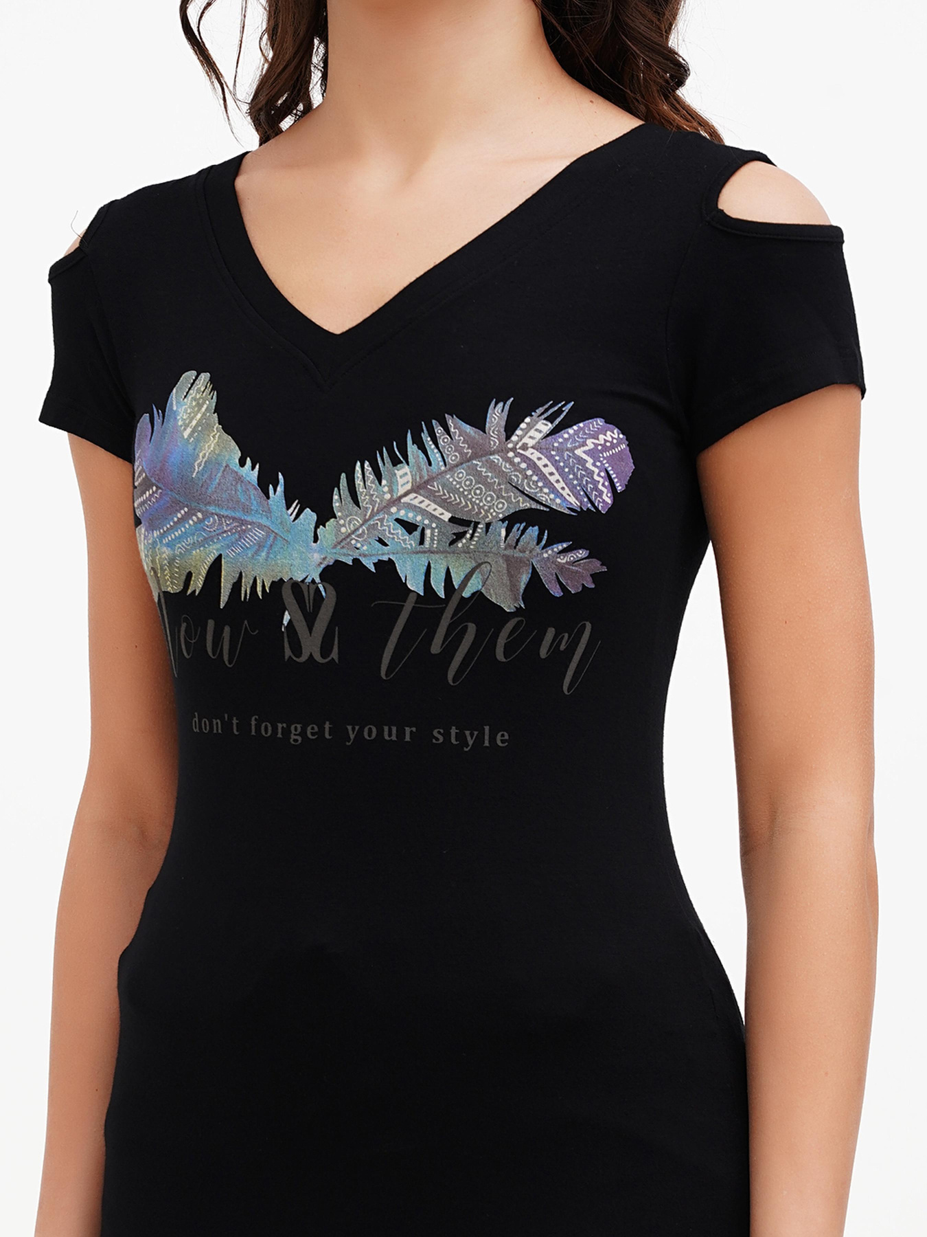 Футболка Sassofono модель A272-SF-1646_чёрный Фото