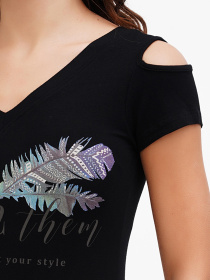 Футболка Sassofono модель A272-SF-1646_чёрный Фото