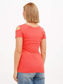 Футболка Sassofono модель A272-SF-1646_коралловый Фото