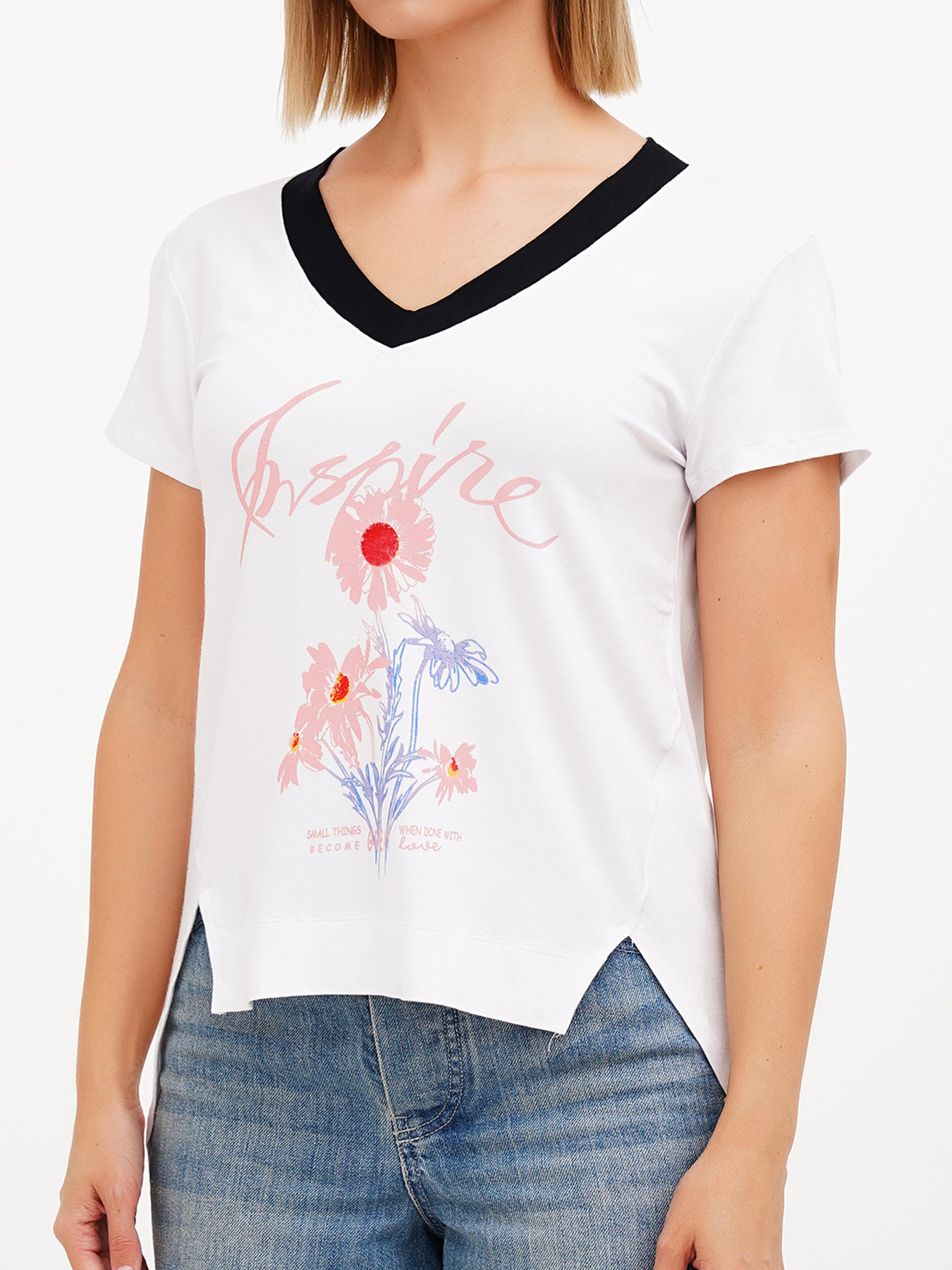 Футболка Sassofono модель A272-SF-1648_белый Фото