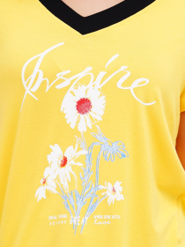 Футболка Sassofono модель A272-SF-1648_жёлтый Фото