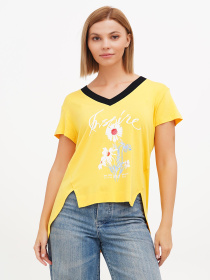 Футболка Sassofono модель A272-SF-1648_жёлтый Фото