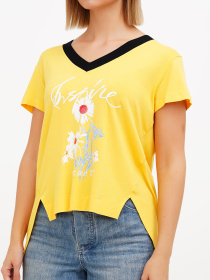 Футболка Sassofono модель A272-SF-1648_жёлтый Футболка Sassofono модель A272-SF-1648_жёлтый Фото