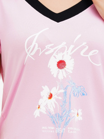 Футболка Sassofono модель A272-SF-1648_розовый Фото