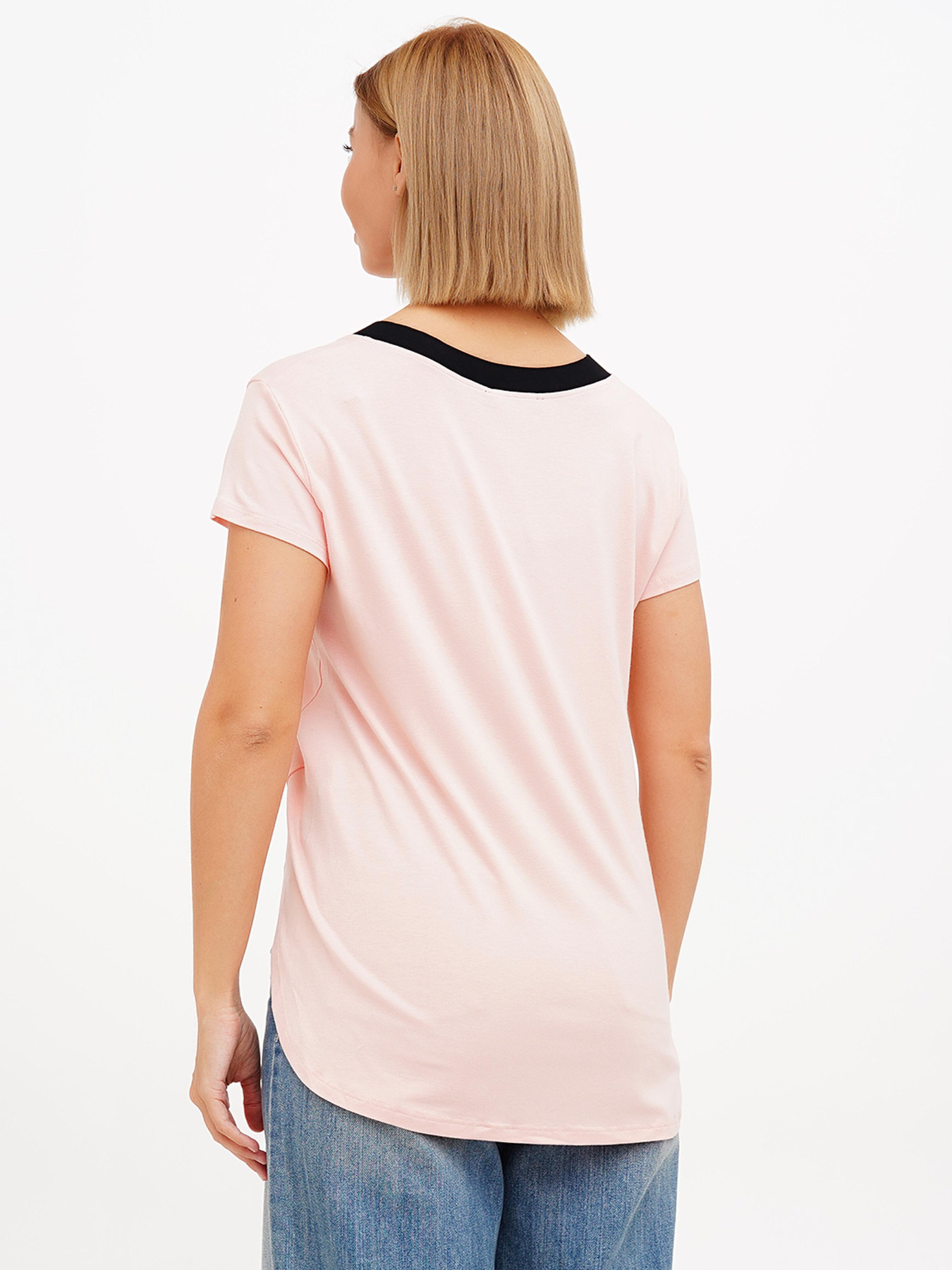 Футболка Sassofono модель A272-SF-1648_пудра Фото