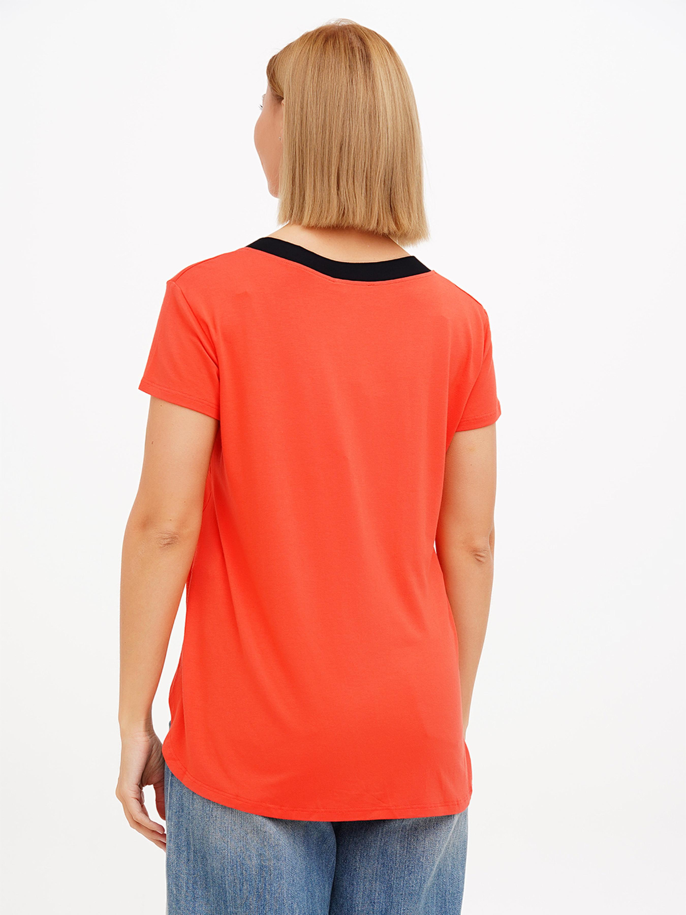 Футболка Sassofono модель A272-SF-1648_коралловый Фото