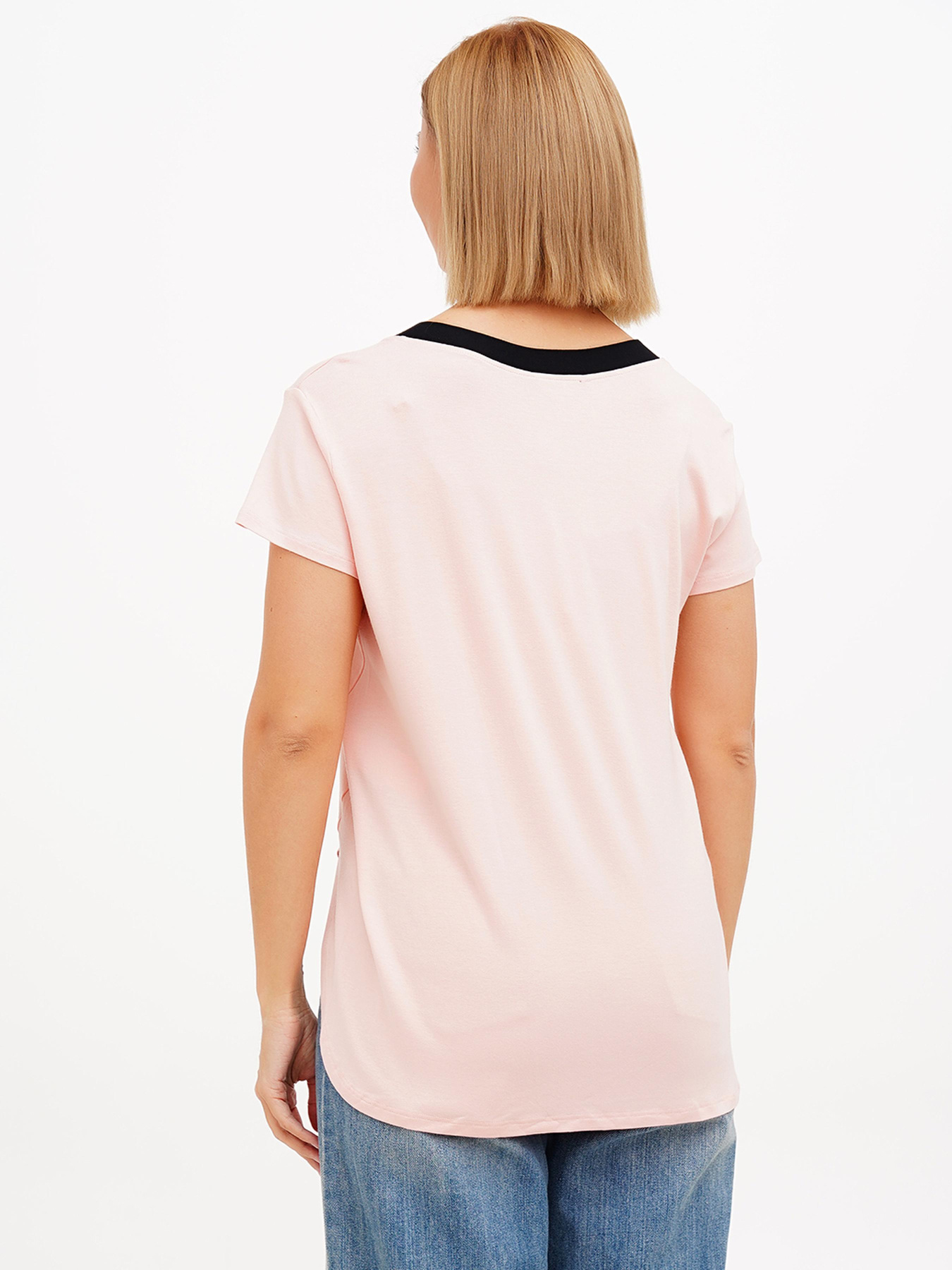 Футболка Sassofono модель A272-SF-1649_пудра Фото