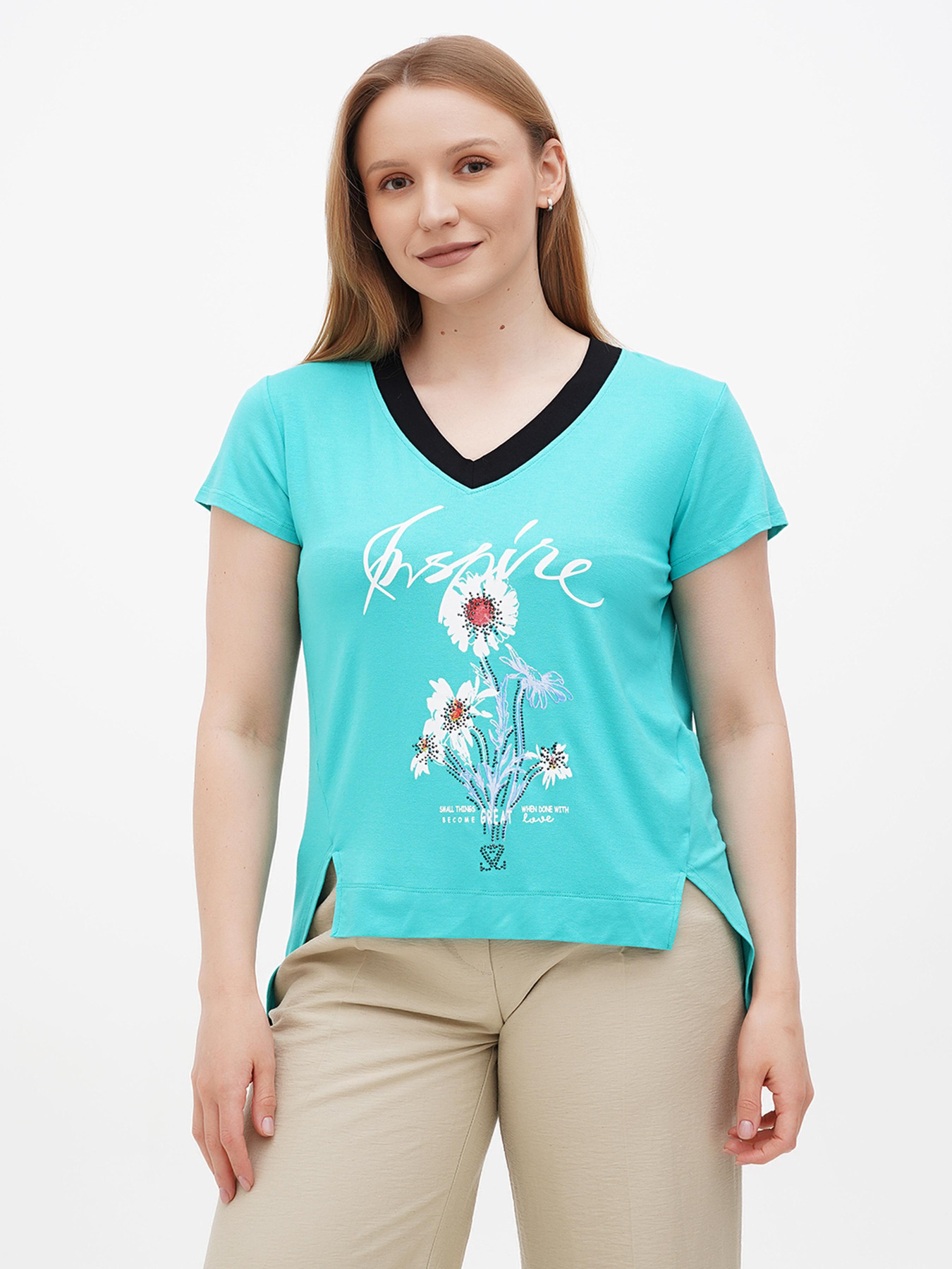 Футболка Sassofono модель A272-SF-1649_мятный Фото