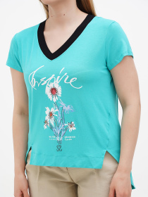 Футболка Sassofono модель A272-SF-1649_мятный Фото