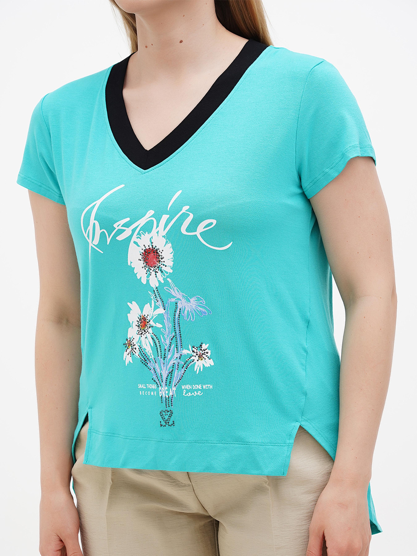 Футболка Sassofono модель A272-SF-1649_мятный Фото