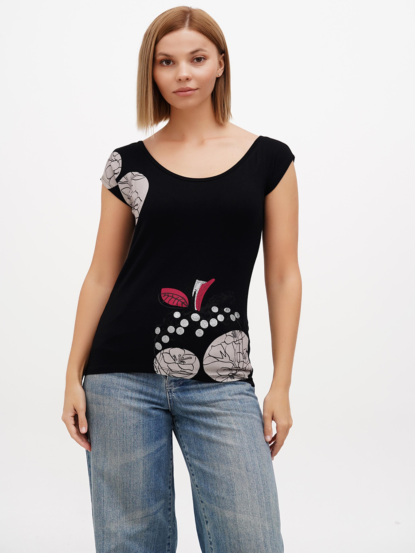 Футболка Sassofono модель A272-SF-1650_чёрный Фото