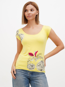 Футболка Sassofono модель A272-SF-1650_жёлтый Фото