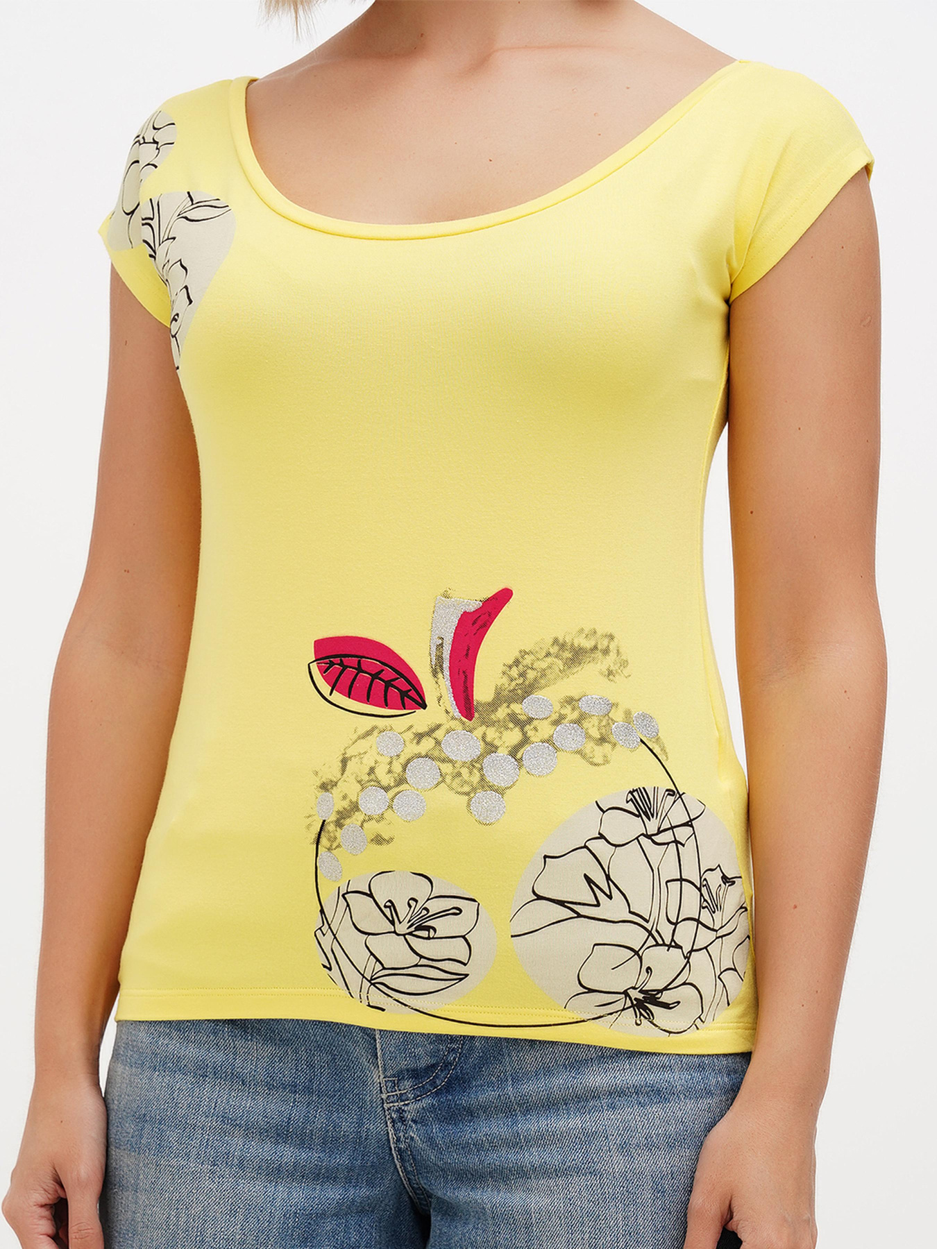 Футболка Sassofono модель A272-SF-1650_жёлтый Фото