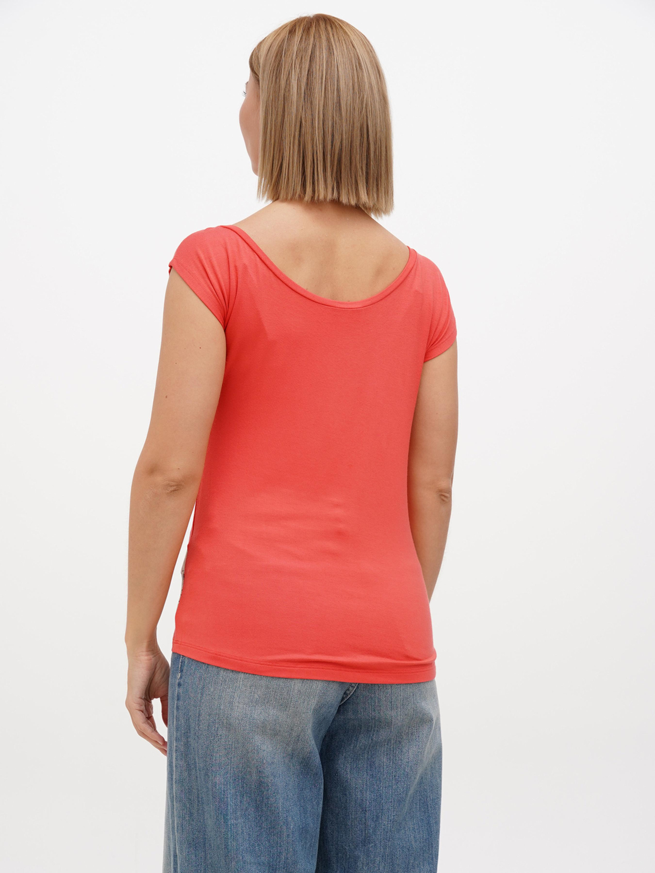 Футболка Sassofono модель A272-SF-1650_коралловый Фото
