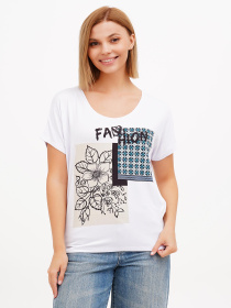 Футболка Sassofono модель A272-SF-1652_белый Фото