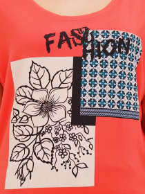 Футболка Sassofono модель A272-SF-1652_коралловый Фото