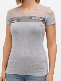 Футболка Sassofono модель A272-SF-1653_серый Фото