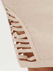 Юбка мини Sassofono модель A272-SF-1719_бежевый Фото