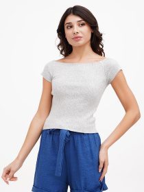 Топ Sassofono модель A272-SF-1726_серый Фото