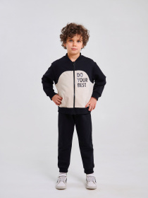 Спортивный костюм SMIL модель smil_117412-cernyj Спортивный костюм SMIL модель smil_117412-cernyj Фото