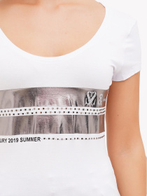 Футболка Sassofono модель A272-SF-1647_белый Фото