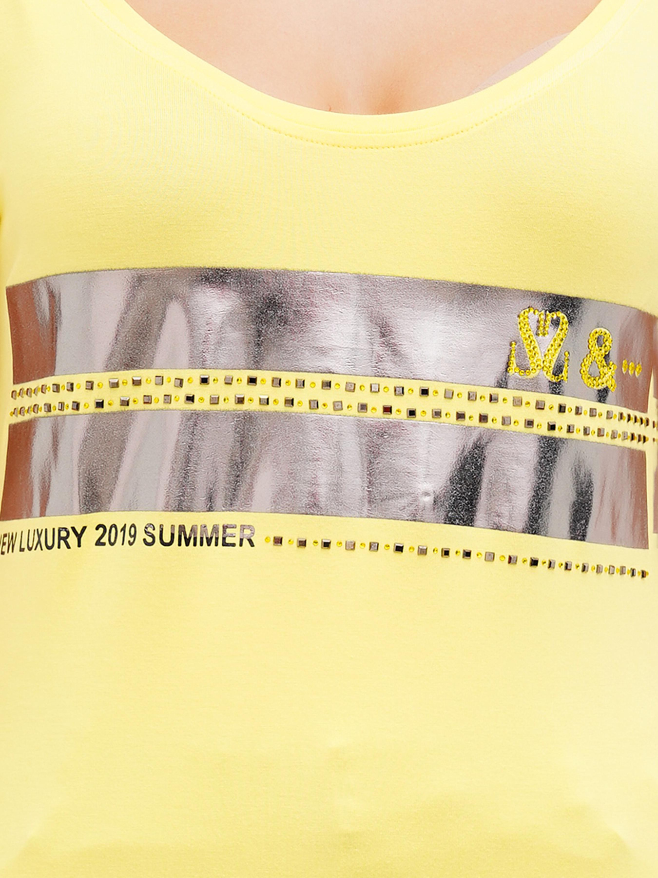 Футболка Sassofono модель A272-SF-1647_жёлтый Фото