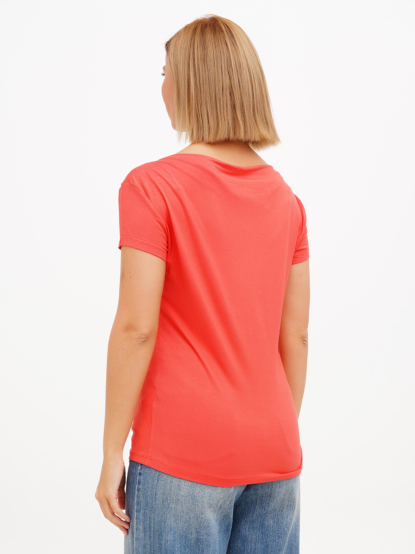 Футболка Sassofono модель A272-SF-1647_коралловый Фото