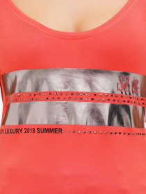 Футболка Sassofono модель A272-SF-1647_коралловый Фото